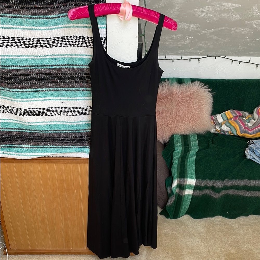 Reformation midi bodice dress black size xs